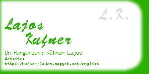 lajos kufner business card